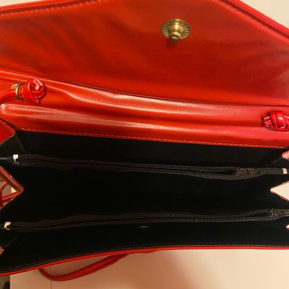 VINTAGE: red crossbody bag, Calego (brand), made in Canada, good condition - Picture 4 of 7